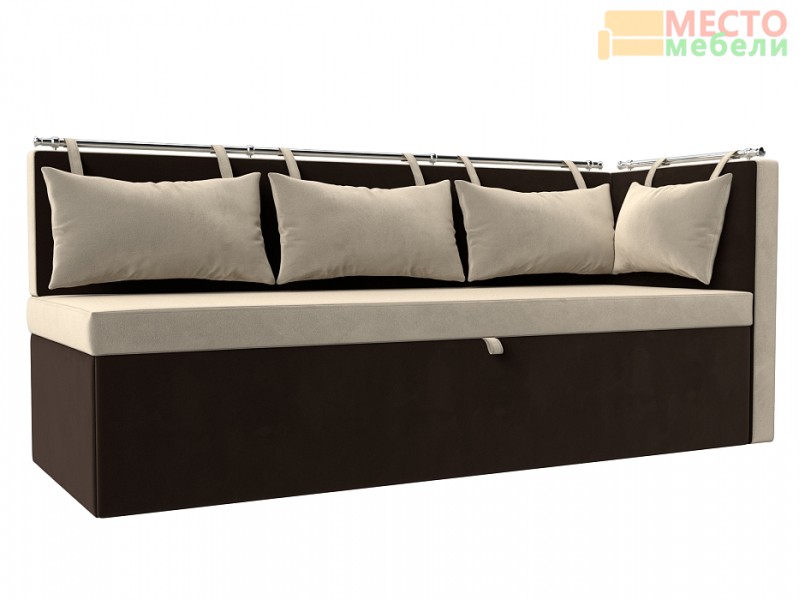 Кухонный диван с углом Метро (микровельвет)